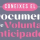 Capçalera del cartell de la conferència sobre el Document de Voluntats Anticipades.